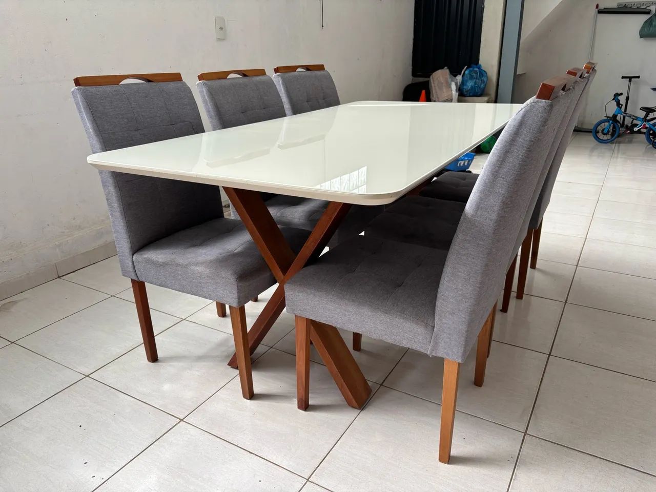Mesa de jantar 6 cadeiras mdf - Foto 4