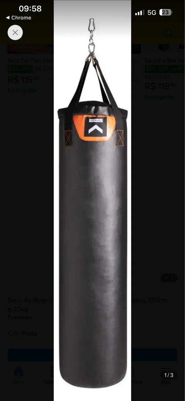 Saco de pancada outshock 40kg - Foto 2