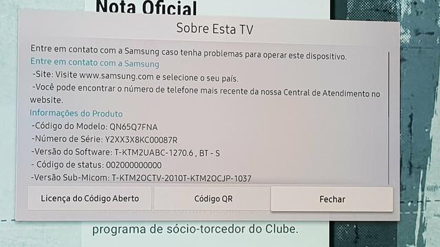 TV Samsung Qled Q7FN 65 polegadas Q led com caixa e manuais - Foto 2