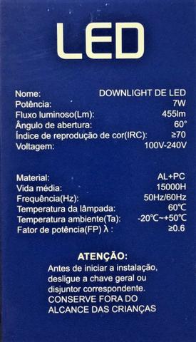 Kit 10 Spot Redondo de embutir Led 7W Bidirecional Bivolt - Foto 6