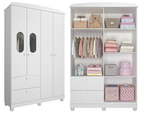 Frete Grátis* Quarto de Bebê Armário, Cômoda Fofura e Berço - Fofura *NOVO - Foto 6
