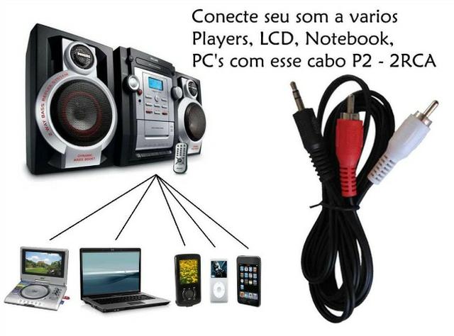 Cabo P2 x RCA Gold Longo 2 metros