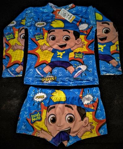 Conjunto menino infantil Luccas Neto com proteção UV50+ - Foto 3