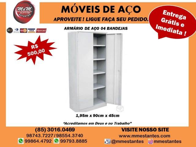 Promoção - Armário de Aço 04 Bandejas
