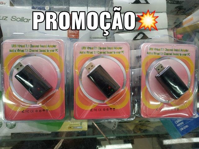 Placa de som usb Atacado e Varejo (honestidade e qualidade distribuidora JK eletrônicos)
