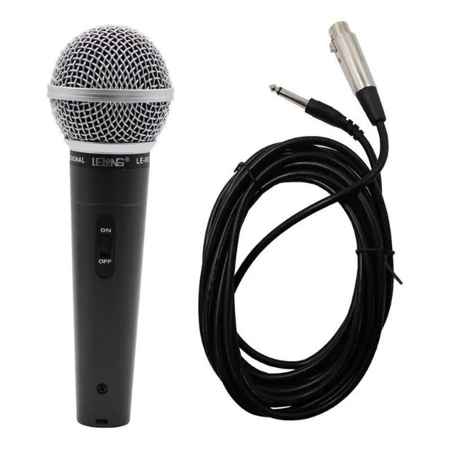 Microfone Profissional Dinâmico Com Cabo 5m Le-903 - 381