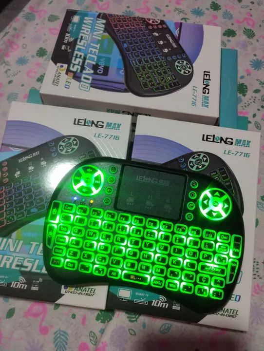 Mini teclado com led pra tv 