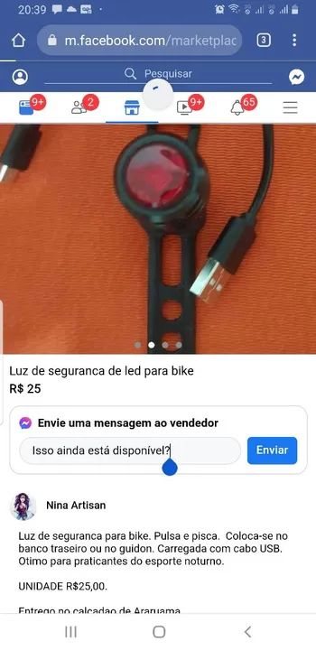 Luz de Segurança para Bike - LED Pulsante e Piscante - Foto 4