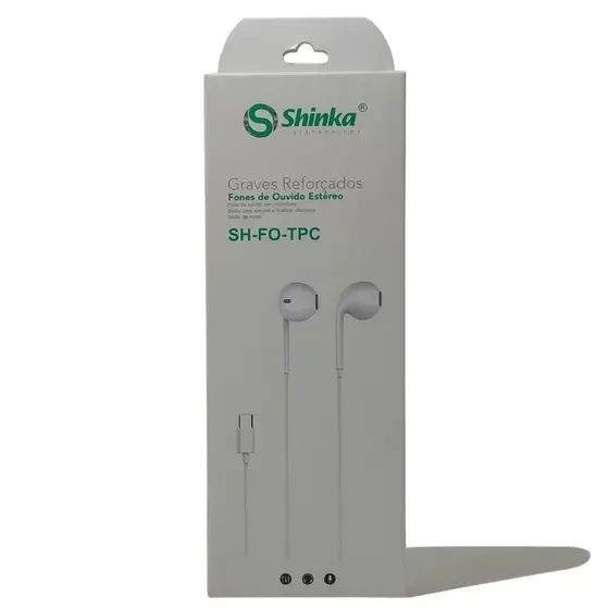 Fone De Ouvido Com Microfone Tipo C Shinka - Loja Natan Abreu  - Foto 2