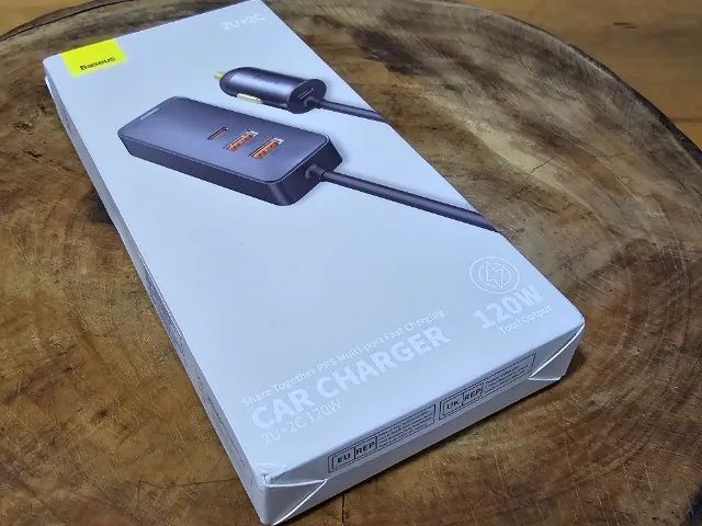 Baseus 120w - Carregador extensão veicular - 12/24v -  Rápido - Tipo C + Usb - Foto 4