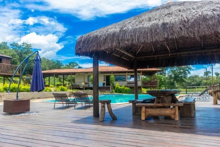 Pousada 24.8ha, lagoa artificial, piscina, quiosque, sauna, área de churrasqueira, campo.  - Foto 2