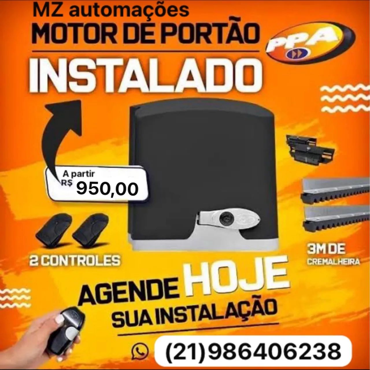 Automatização de motores elétricos para portões