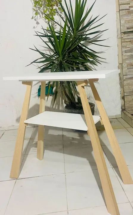 Aparador em MDF - Branco e madeirado  - Foto 2