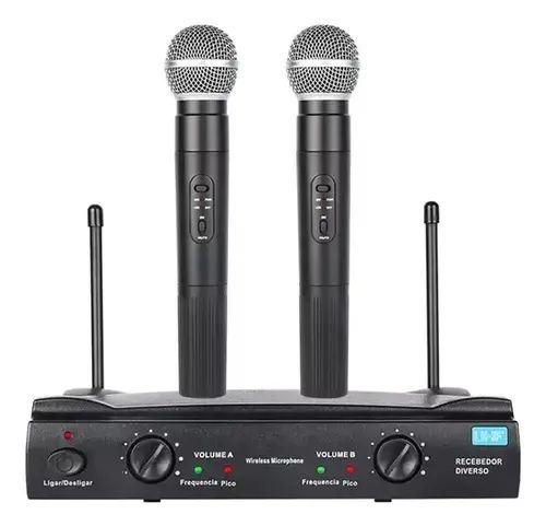 Microfone Duplo Profissional Canto/Igreja/Palestras