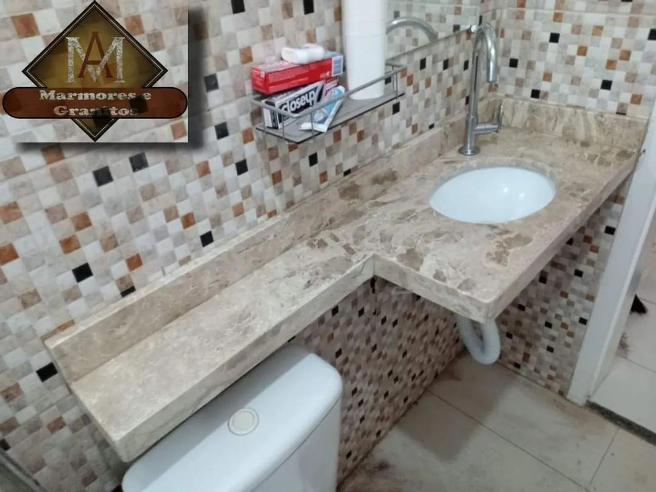 Mármore Granito Bege Para Banheiro  - Foto 3