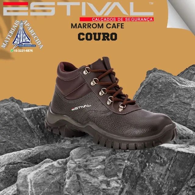 Bota Seguranca Estival Work Marrom - novo