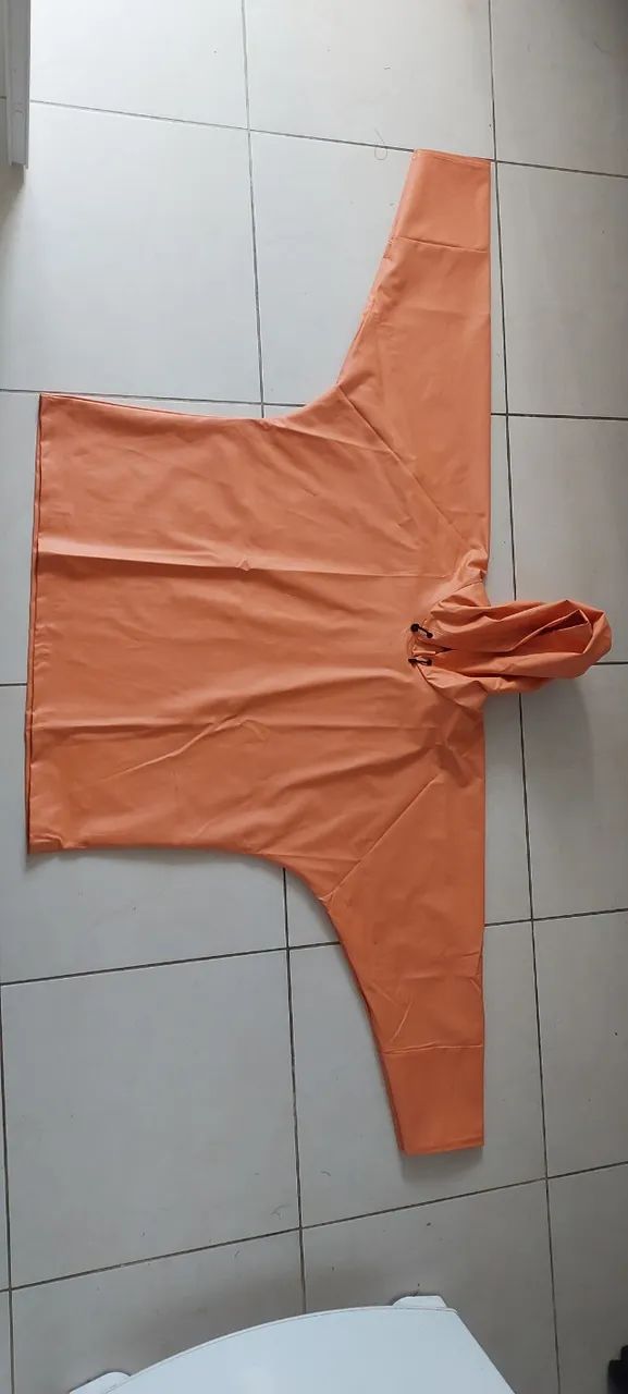Casaco Impermeável borracha Laranja gg 