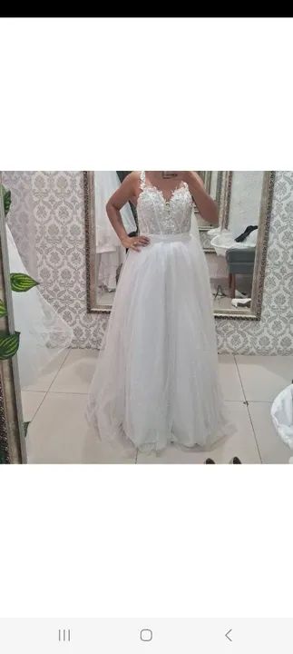 Vestido de noiva corpete e saia  - Foto 2
