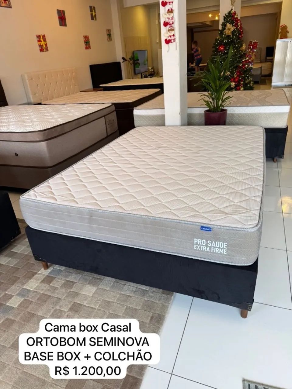 Colchão de Casal ORTOBOM + base box - ENTREGO!  - Foto 4