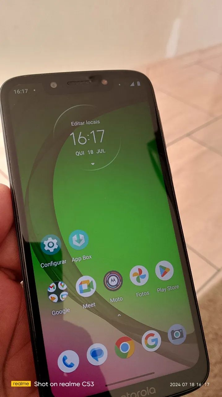 Motorola Moto G7 Play com capa tipo carteira - Foto 4