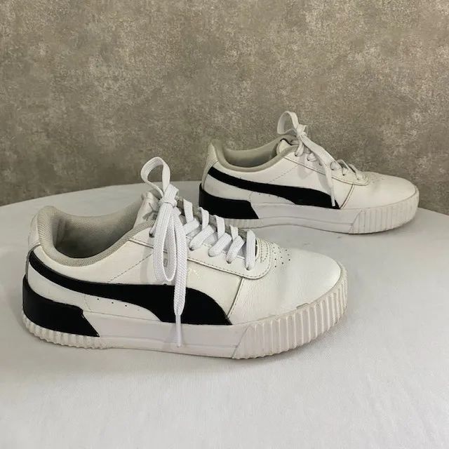 Tênis Puma Carina Branco Couro Soft Foam Tamanho 33-34 - Foto 2
