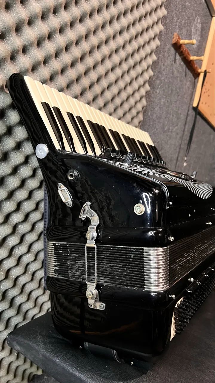 Acordeon Italiano 120 Baixos Duplo Cassoto - Philharmonica (Dallapé) - Foto 4