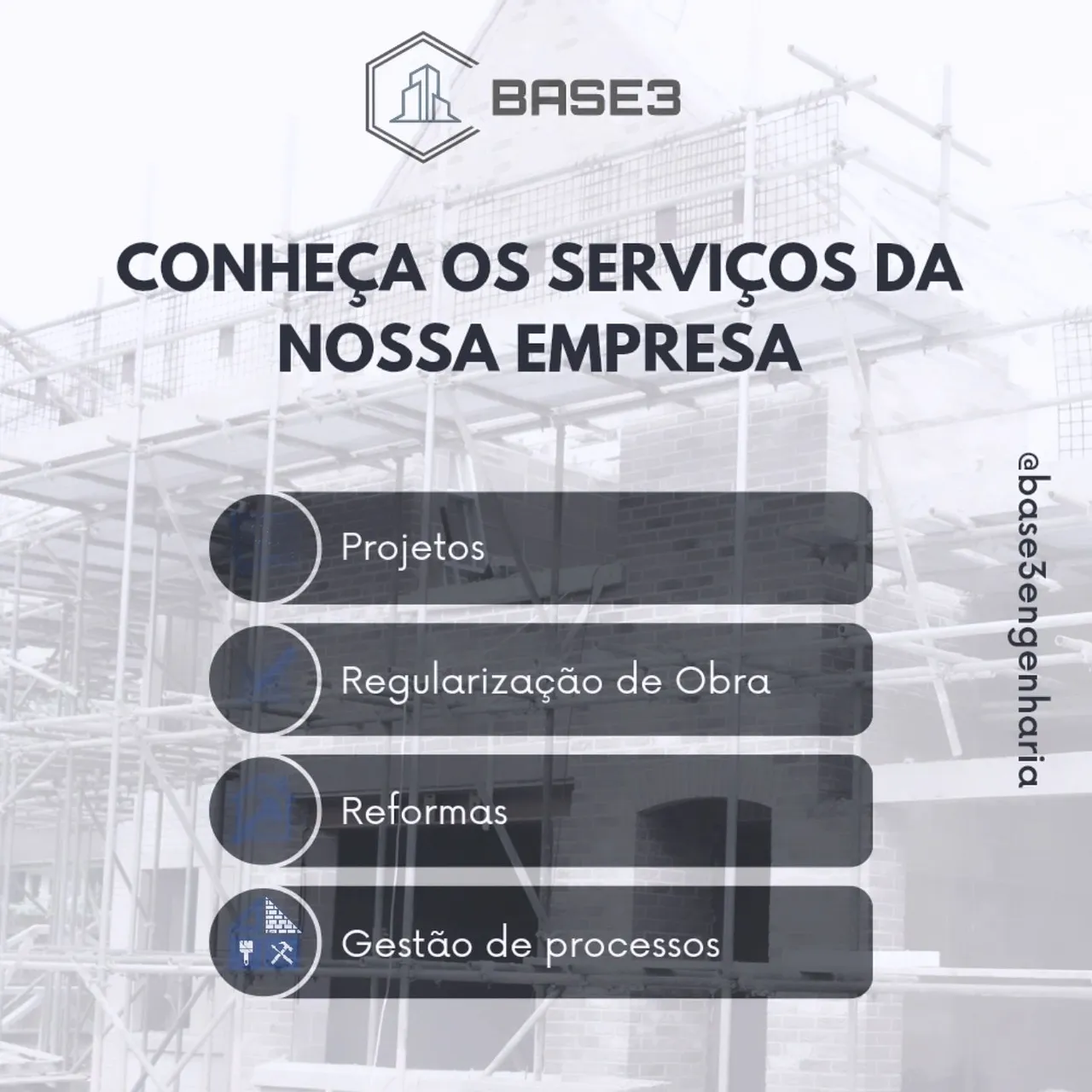 ? Base 3 Engenharia - Soluções em Projetos, Obras e Instalações ?<br>