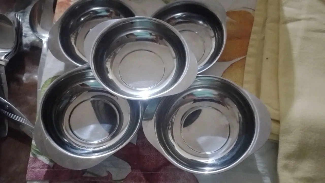 Conjunto de tigelas de aço inoxidável