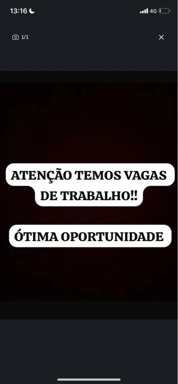 OLÁ TEMOS UMA ÓTIMA OPORTUNIDADE.