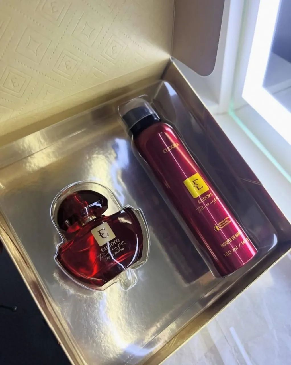 Kit Presente mini Eua de Parfum Eudora Rouge  - Foto 2