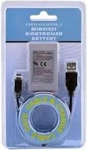 Kit Bateria - Controle ps3 e Ps4 + Cabo Usb + bateria