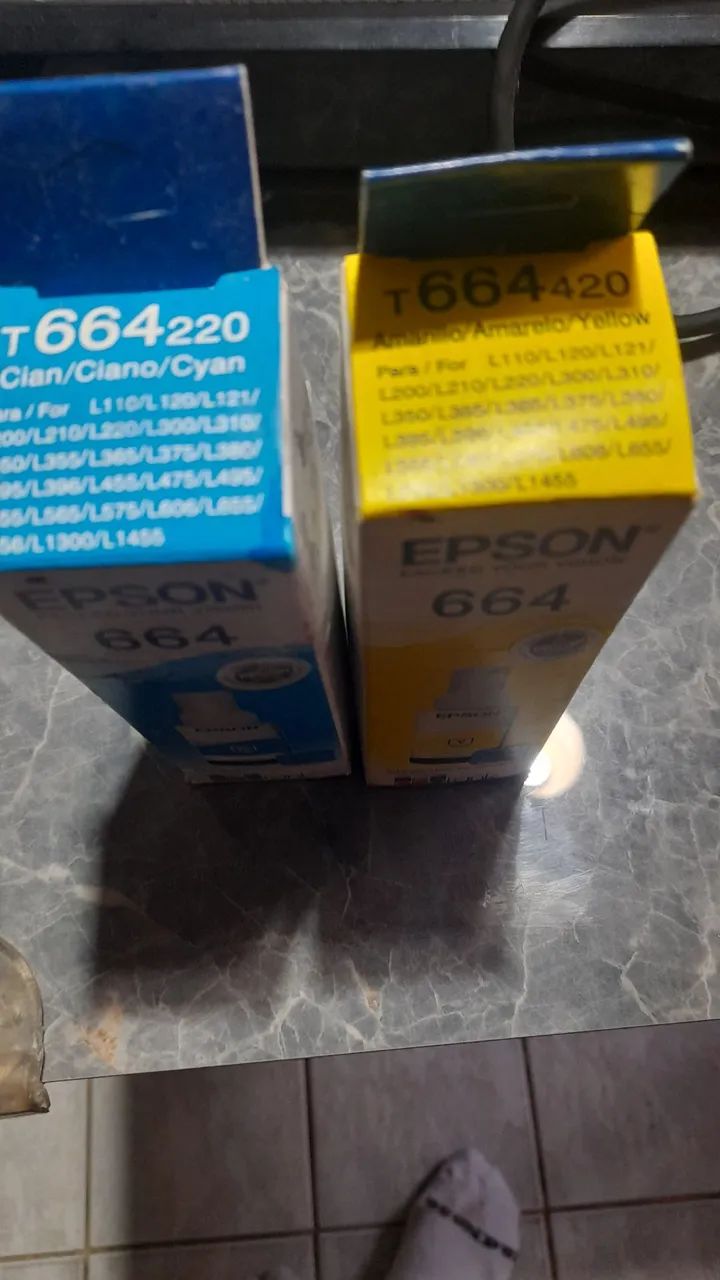 Tinta Epson 664 - Cyan e Yellow - Foto 2