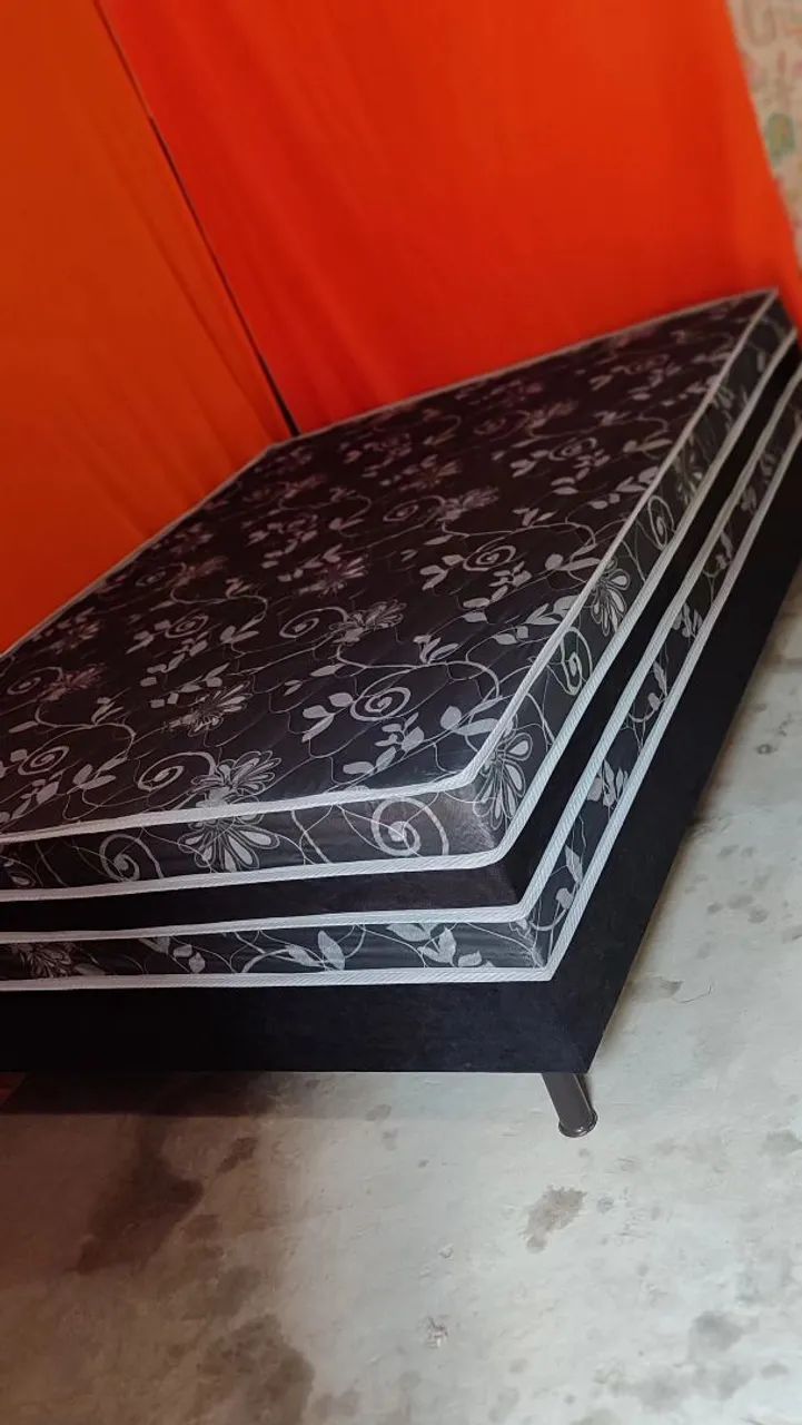Cama Box com Colchão Floral - Conforto e Estilo - Foto 2