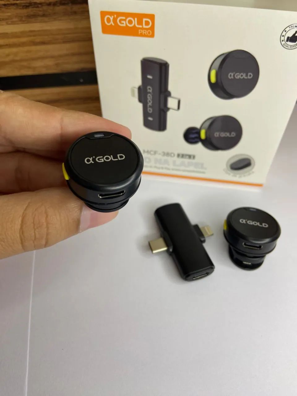 Microfone de Lapela Sem Fio a?Gold MCF-38D an3