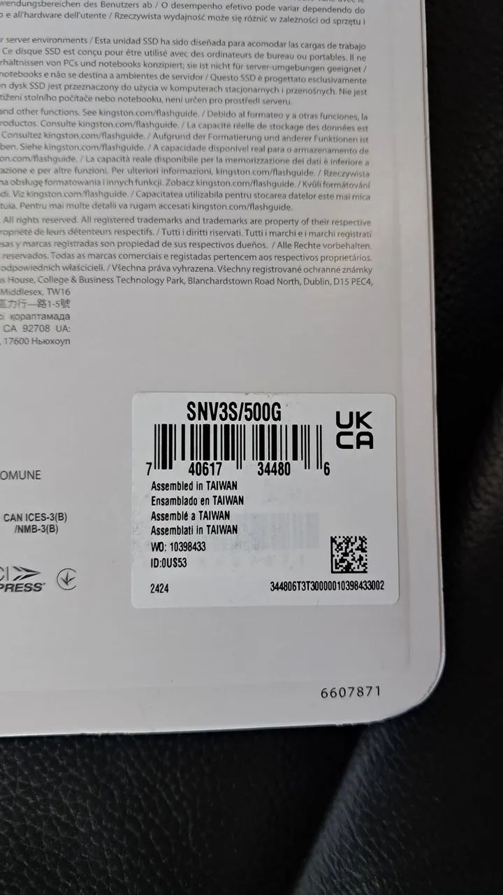 SSD M.2 500GB Kingston NV3 PCIe 4.0 NVMe Novo - Foto 3