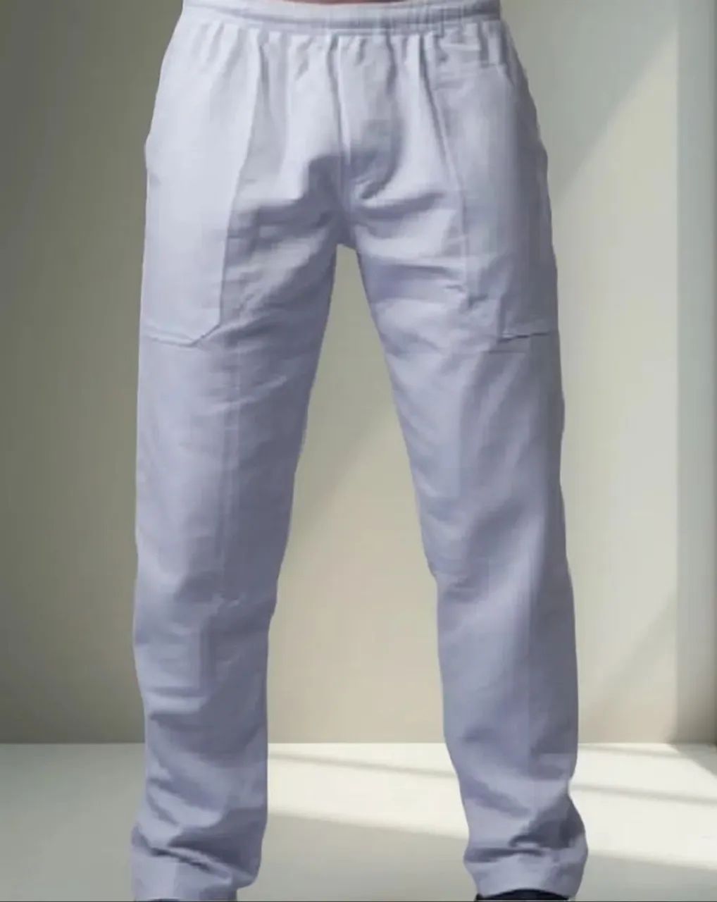 Calças Uniforme Brim Algodão Branco Novo. - Foto 3