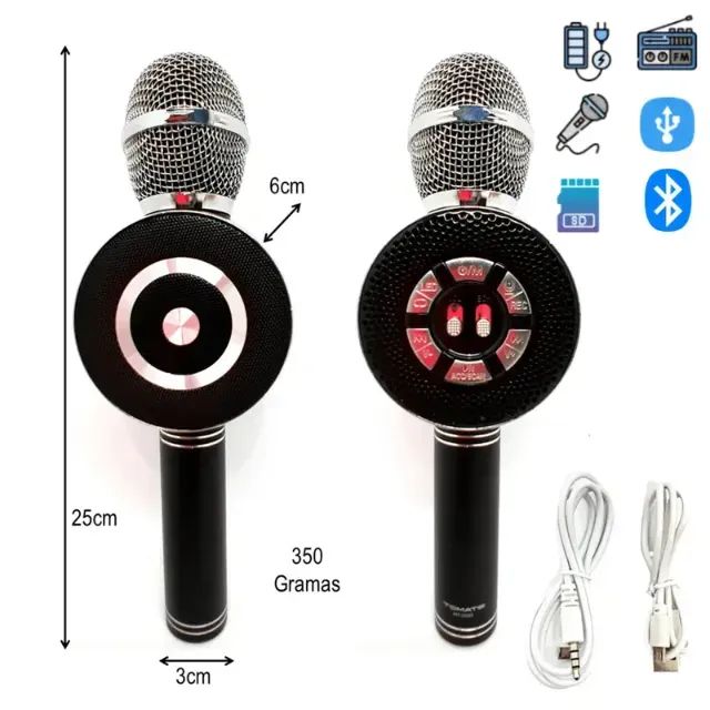 Microfone Karaoke Bluetooth Tomate MT-1035 - Foto 2