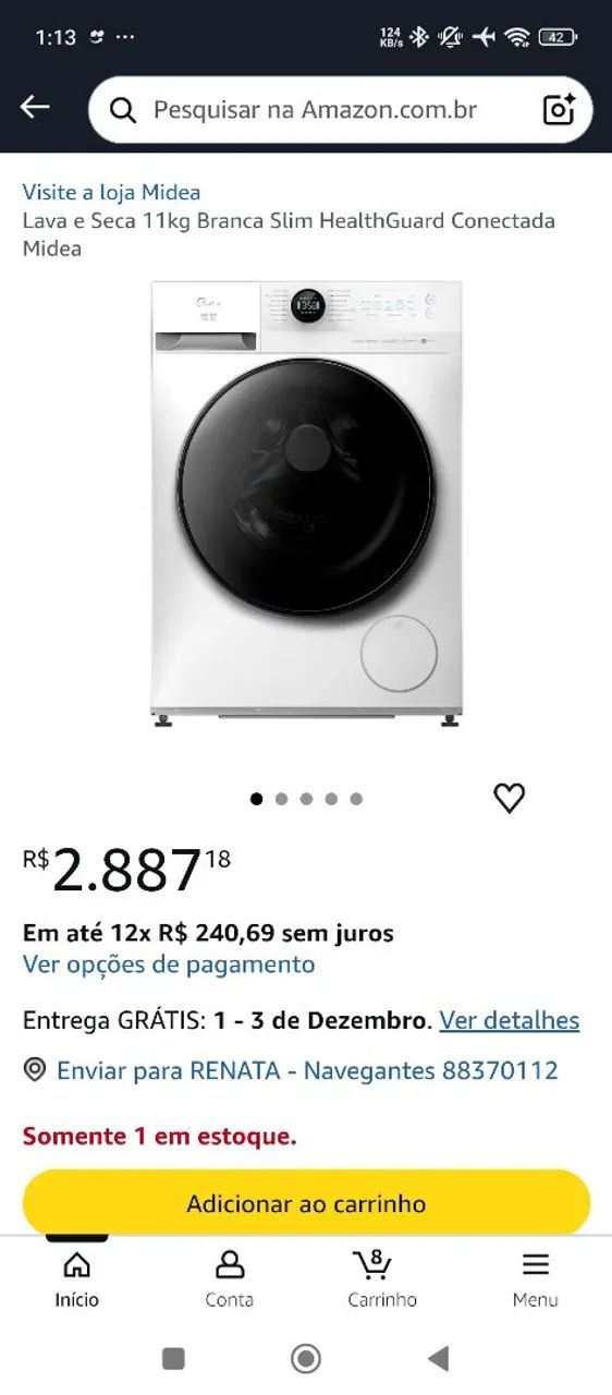 Lava e seca Midea 11kg