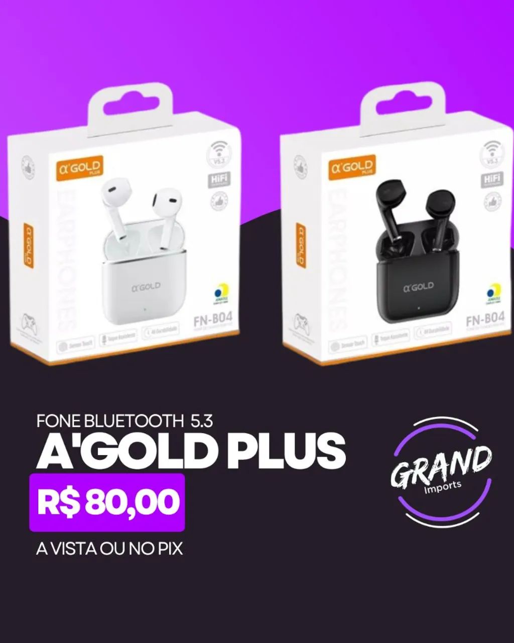 Fone Bluetooth A'Gold Plus 