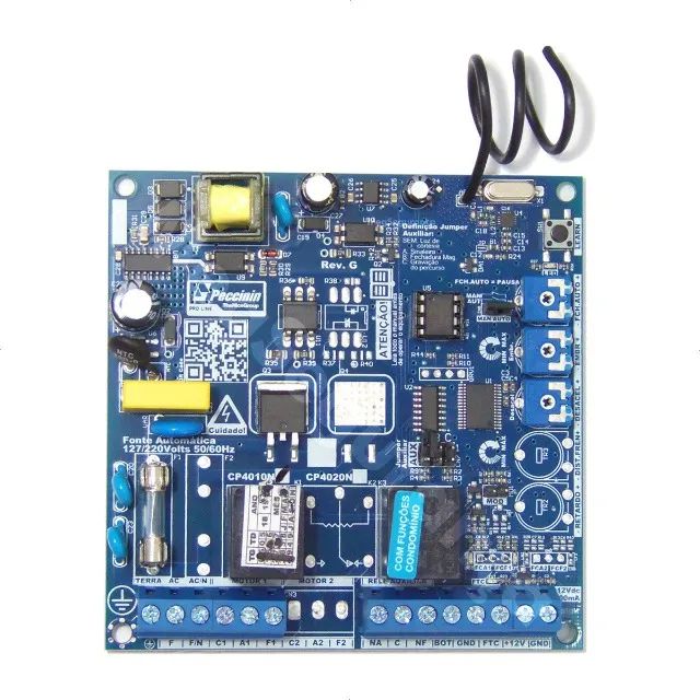 Placa de controle portão automático Central Eletronica Cp 4010f Nice Peccinin Nova