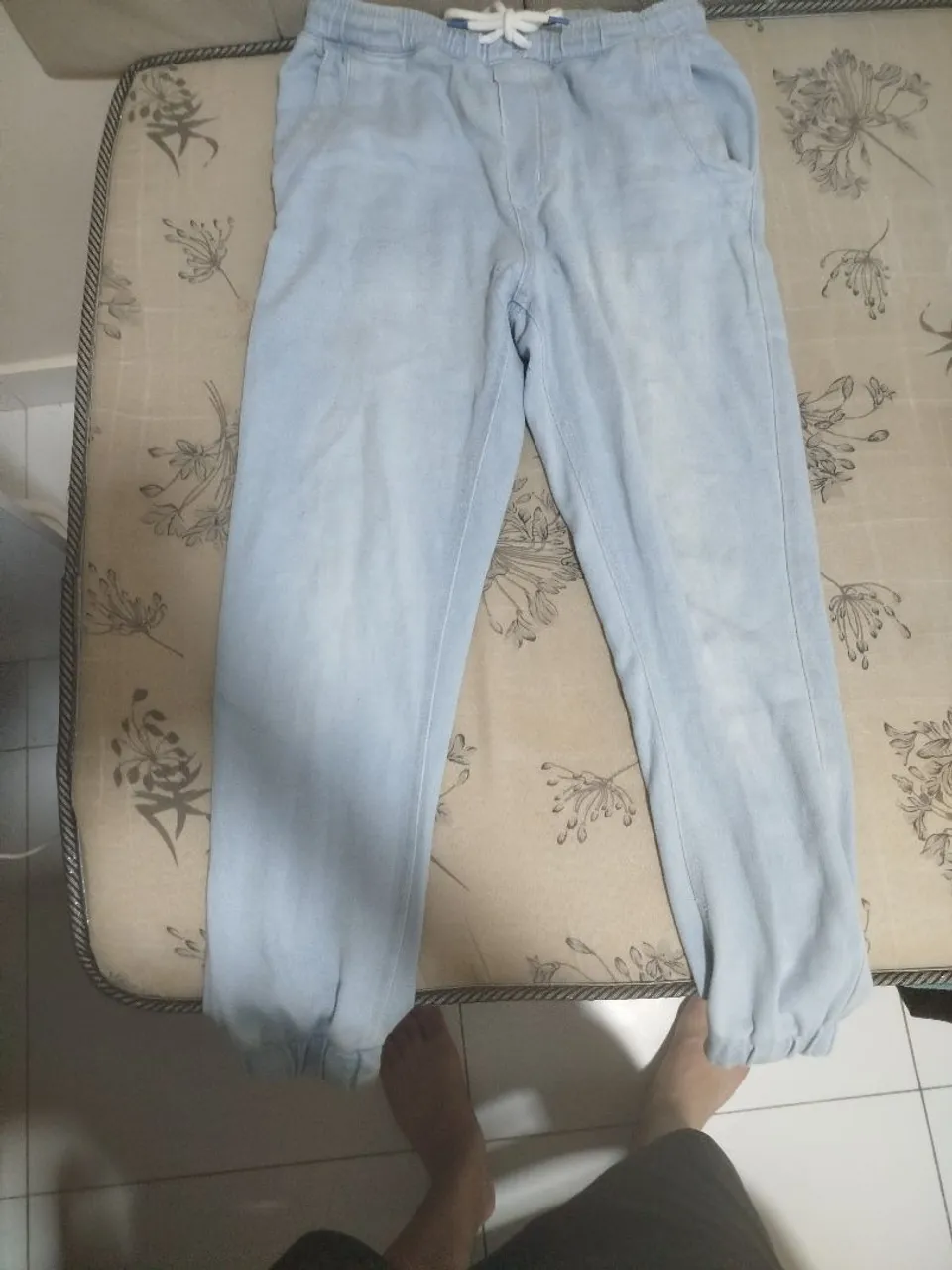 Calça de Moletom Azul Claro