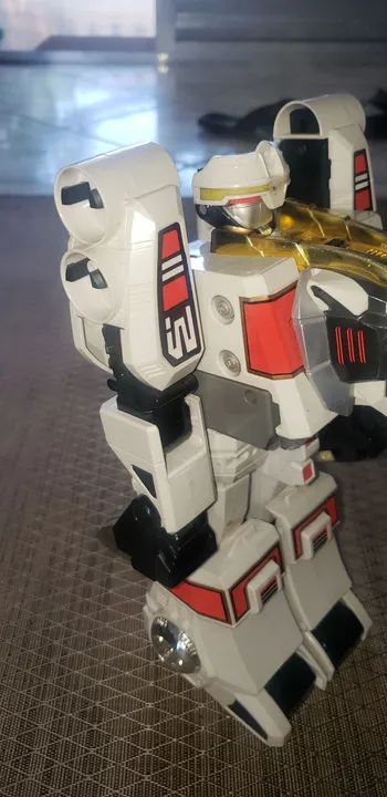 boneco power ranger branco mmpr bandai 1994 - Foto 3