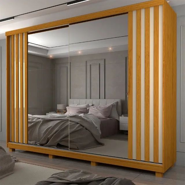 ROUPEIRO CASAL 100% MDF 2 PORTAS ESPELHADAS