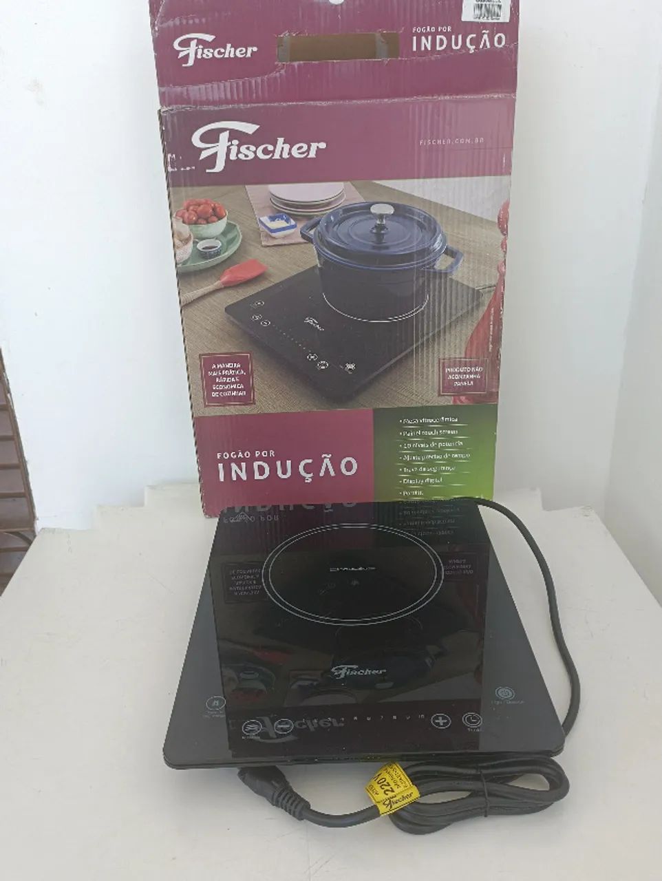 Fogão Cooktop 1 Queimador Indução Preto Fischer - Foto 4