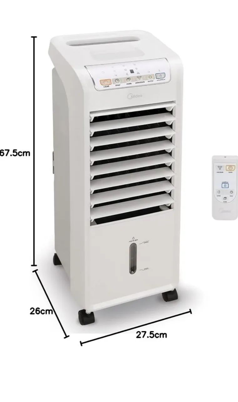 Climatizador de Ar Frio, 60W, 4,5L, Midea Branco 127V, AKAF1 - Foto 3