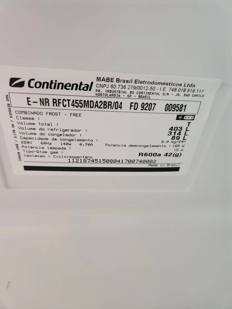Geladeira Continental 403L com defeito - Foto 6