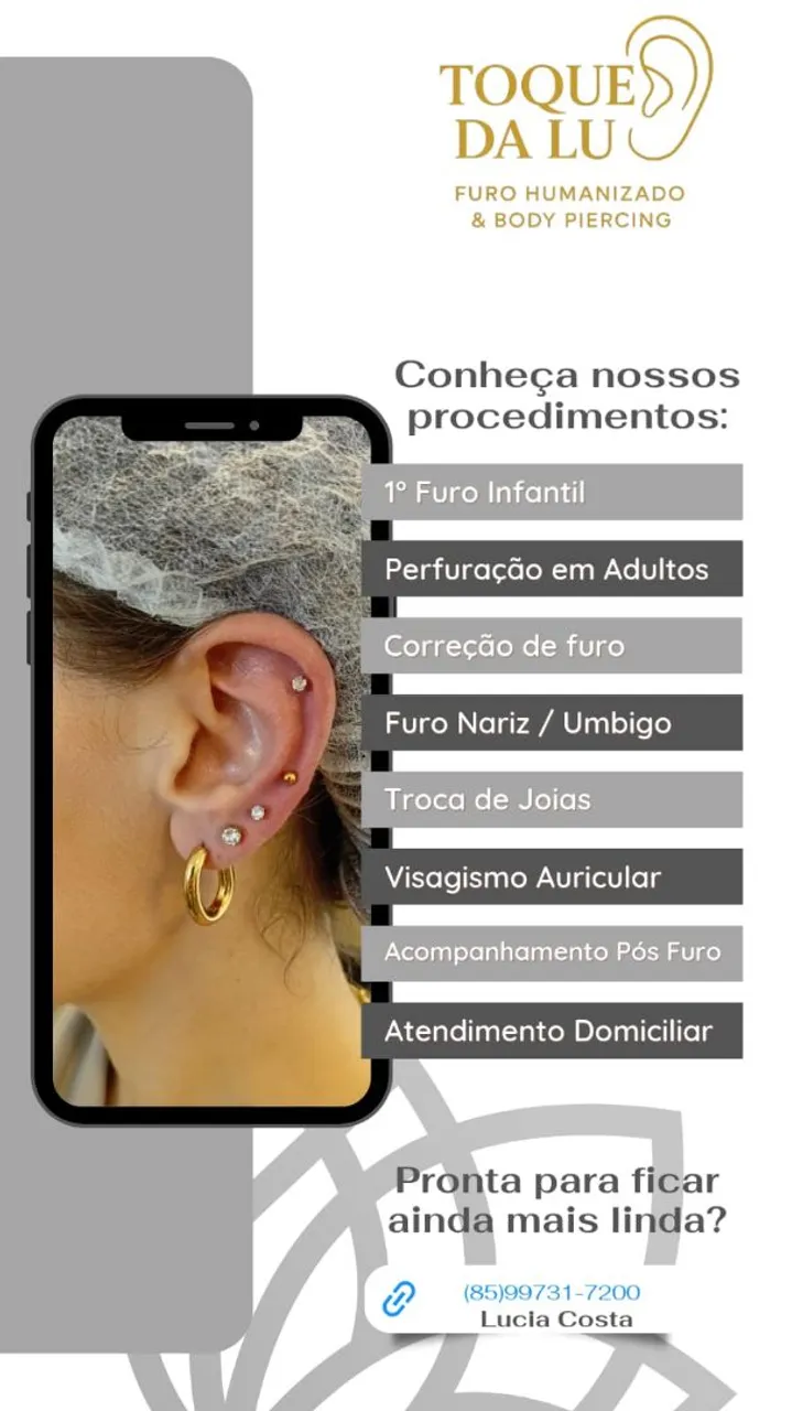 Furo de orelha Humanizado