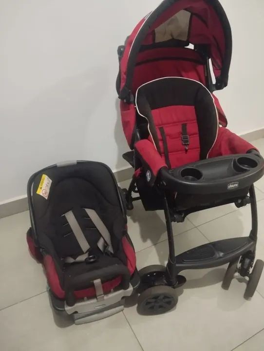 carrinho de bebe e cadeirinha chicco