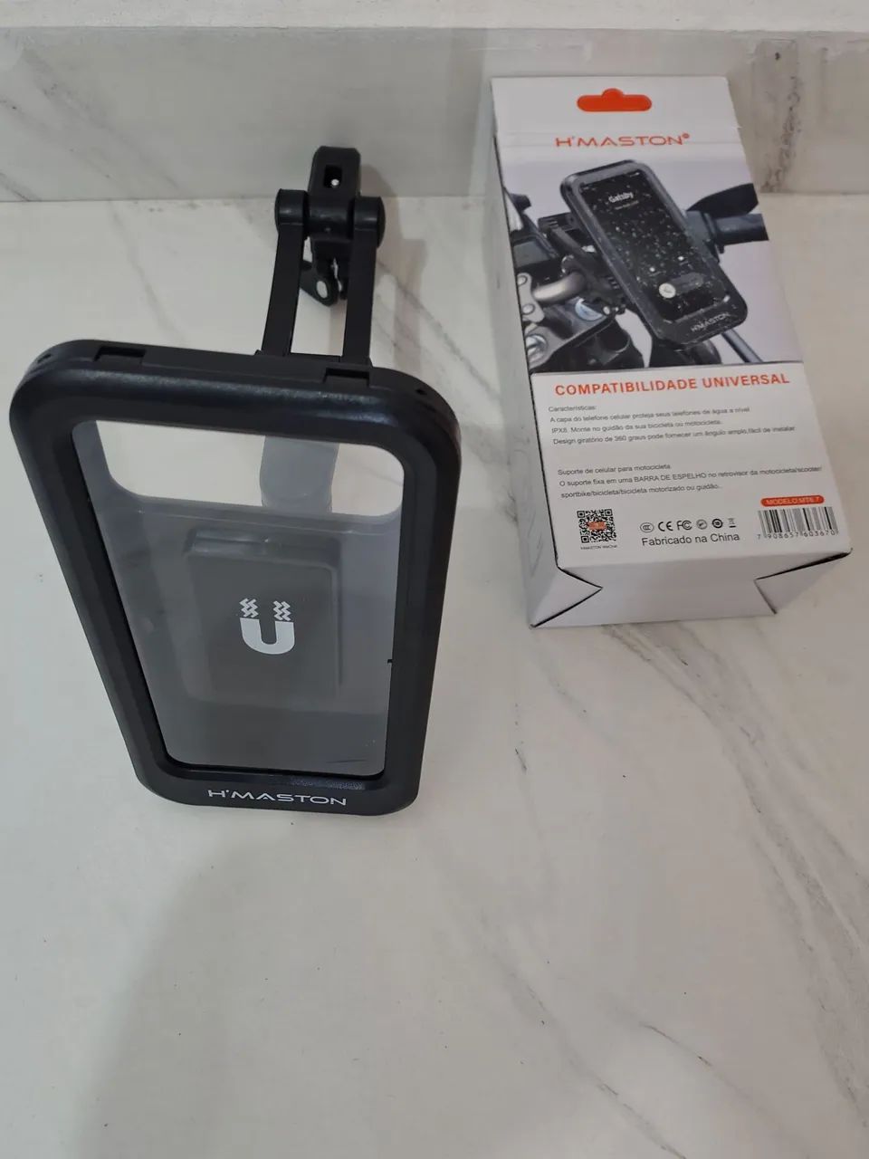 Suporte Porta Celular Moto Bike Á Prova Dágua 360° Articulado 6.7 POLEGADAS