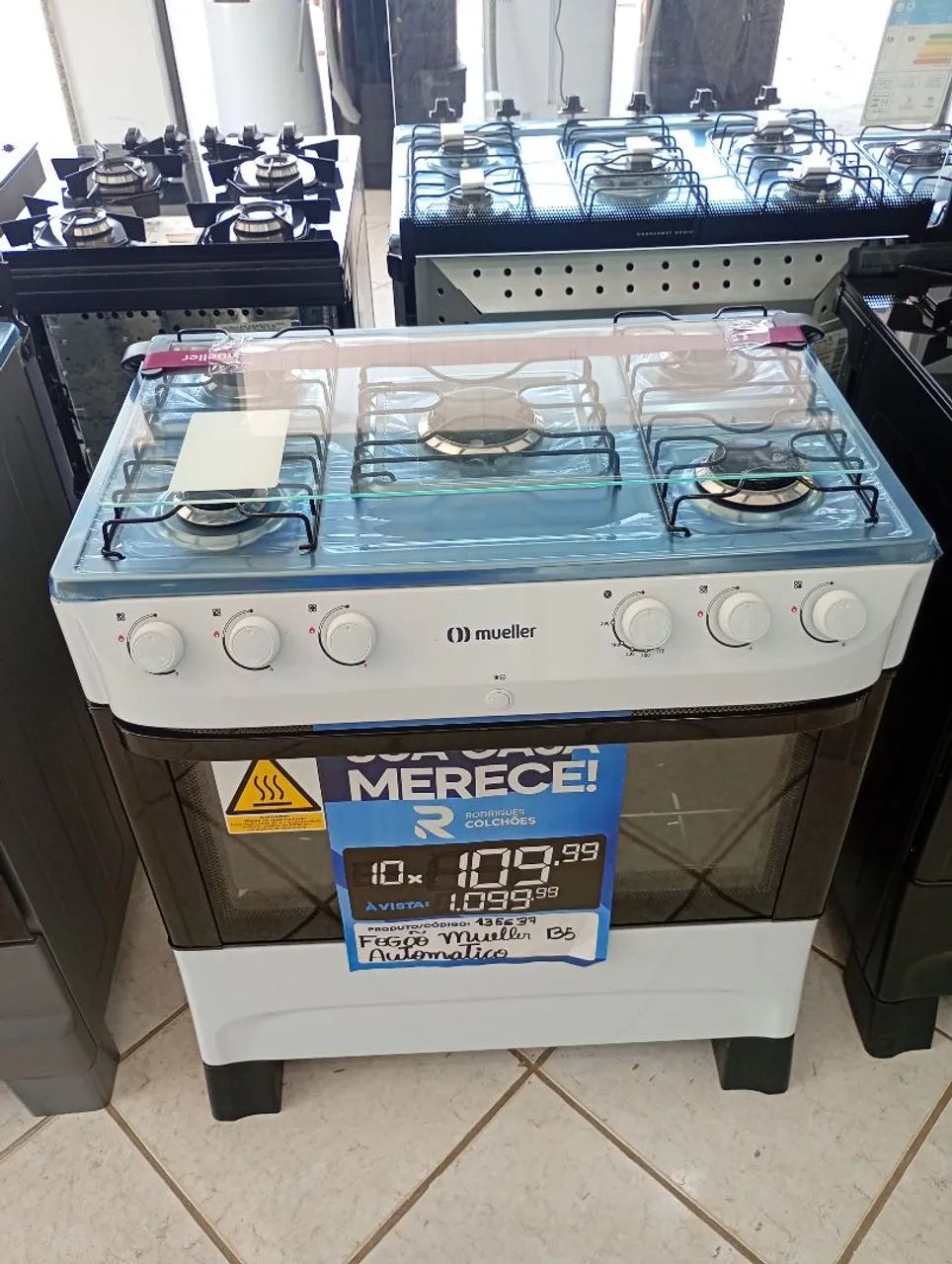 Fogão Mueller Mesa Inox 5 Bocas Automático  - Foto 2